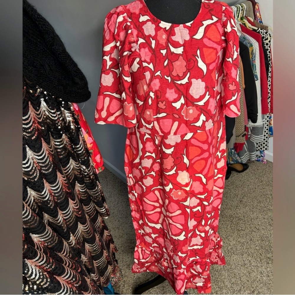 RHODE linen dress- 16 (RUNS SMALL)